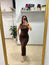 Vestido aplique chocolate