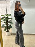 Jeans rectos gris 6216
