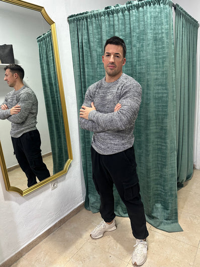 Jersey mezclillado negro