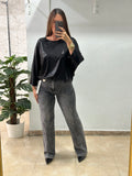 Jeans rectos gris 6216