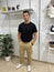 Pantalón cargo beige