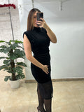 Vestido encajes negro
