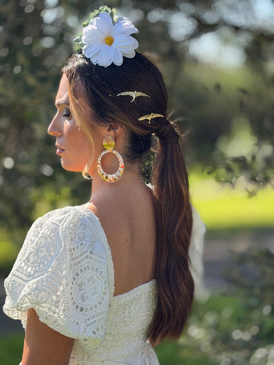 Bata perforada blanca