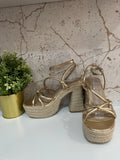 Sandalia esparto gold