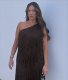 Vestido flecos