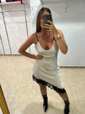 Vestido lencero asimétrico