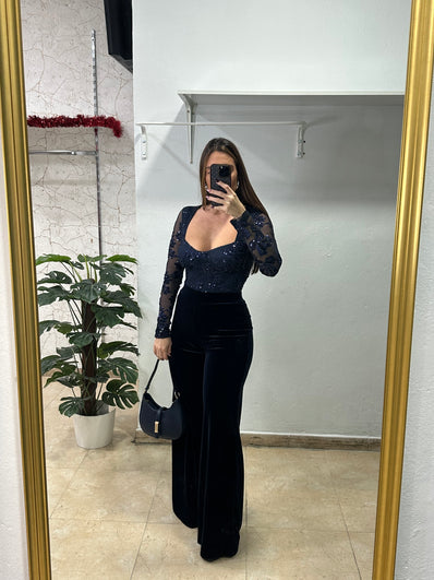 Pantalón terciopelo azul marino