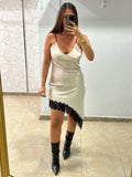 Vestido lencero asimétrico