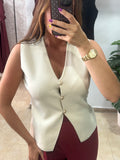 Chaleco punto beige