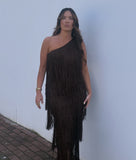Vestido flecos