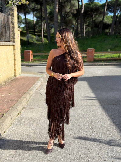 Vestido flecos
