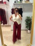 Pantalón nudito Burdeos