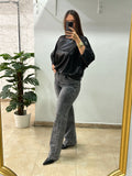 Jeans rectos gris 6216
