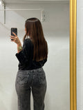 Jeans rectos gris 6216