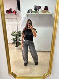 Jeans balloon gris