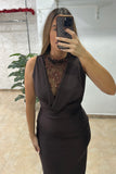 Vestido joya chocolate